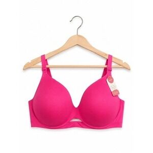 Cacique Comfort Bliss Lightly Lined Full Coverage Bra Womens 44DDD Hot Pink NWT